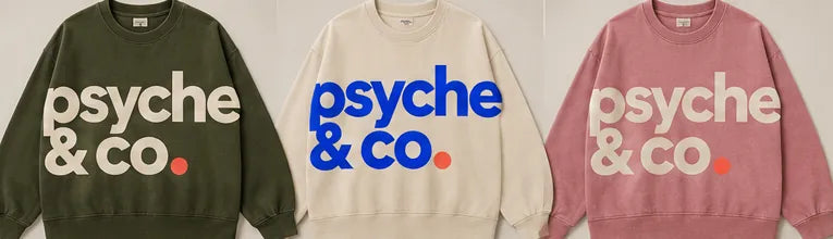 The Wordmark Crew by psyche & co., Olive, cream, washed pink