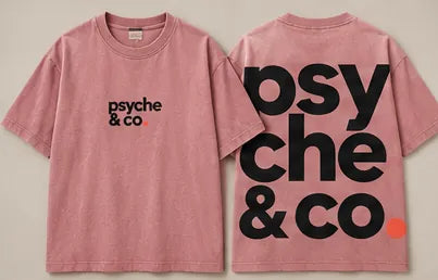 The Giant Type Tee by psyche & co., Washed pink