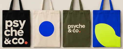 The Everything Tote by psyche & co., Black, natural, olive, blue
