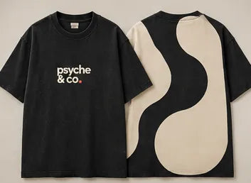 The Wave Tee by psyche & co., Black